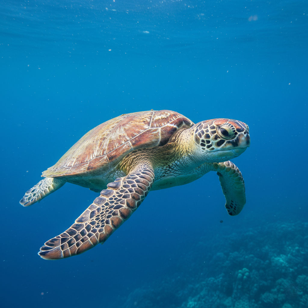 Tortuga Verde (Chelonia mydas)