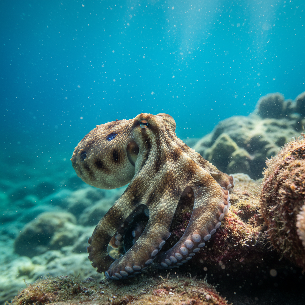 Pulpo bimac (Pulpo Octopus bimaculoides)