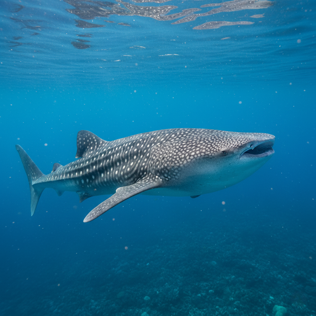 Tiburón Ballena (Rhincodon typus)