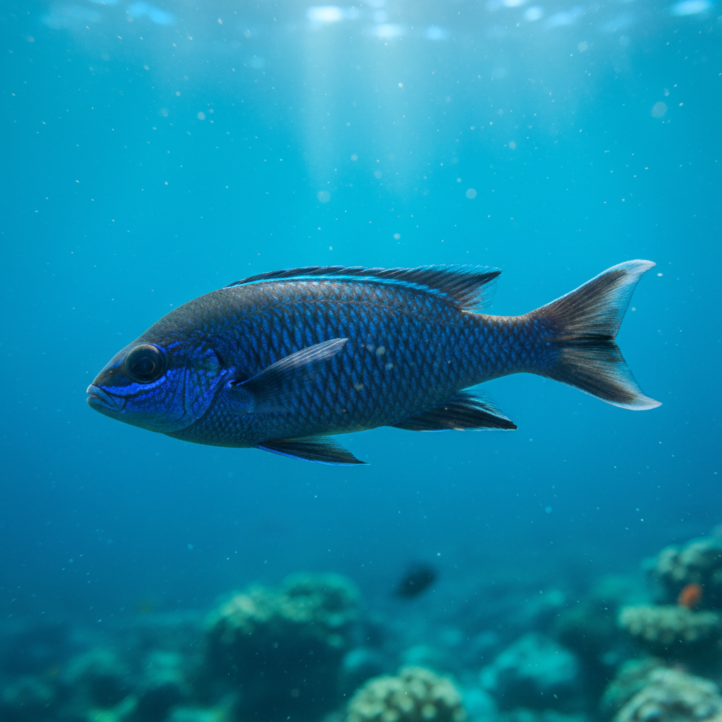 La castañeta mexicana (Chromis limbaughi)